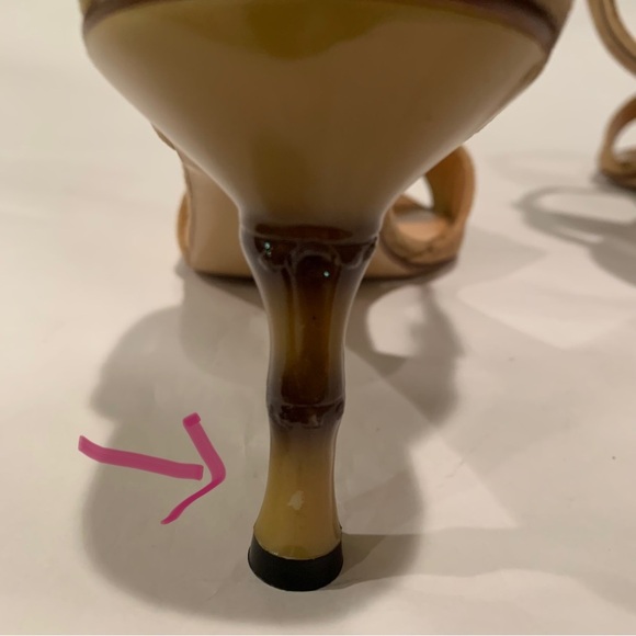 V Italia Tan Suede Western Heels with ornate Heel - Picture 12 of 12